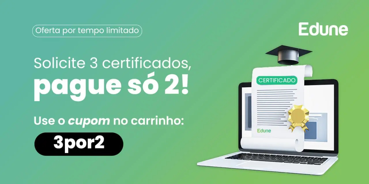 Solicite 3 certificados, pague só 2! Solicite 3 certificados, pague só 2!