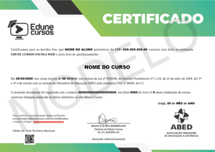 [ Frente do Certificado ]